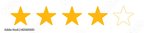 Five star rating goal. Quality feedback satisfaction concept. Achievement award survey reputation review satisfaction score symbol.