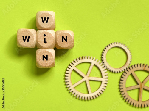 Win win situation concept background. Stock photo.