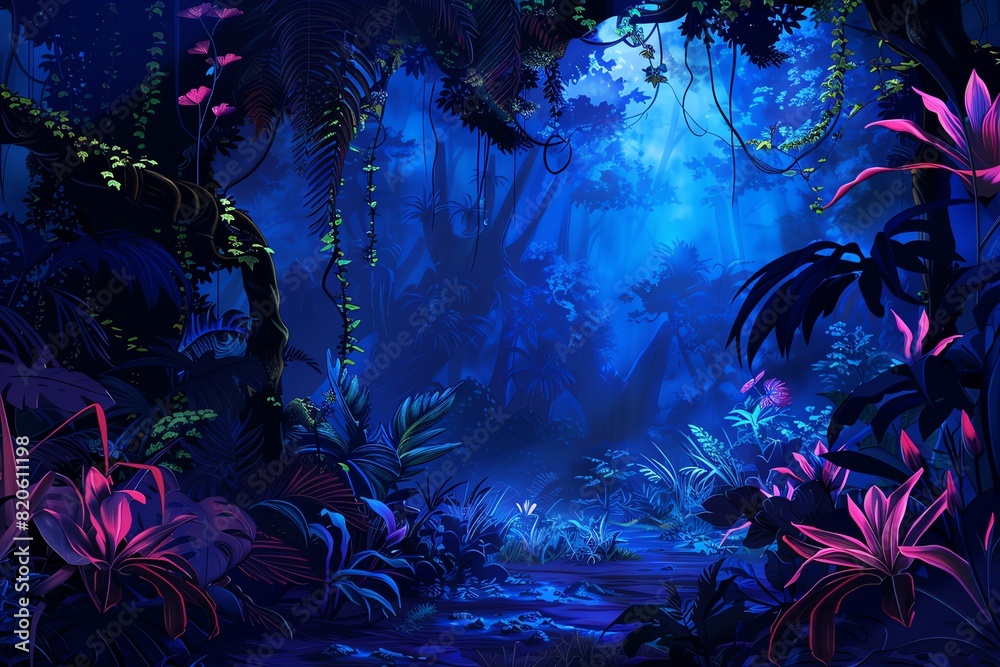 Fototapeta premium Mystical Forest Background