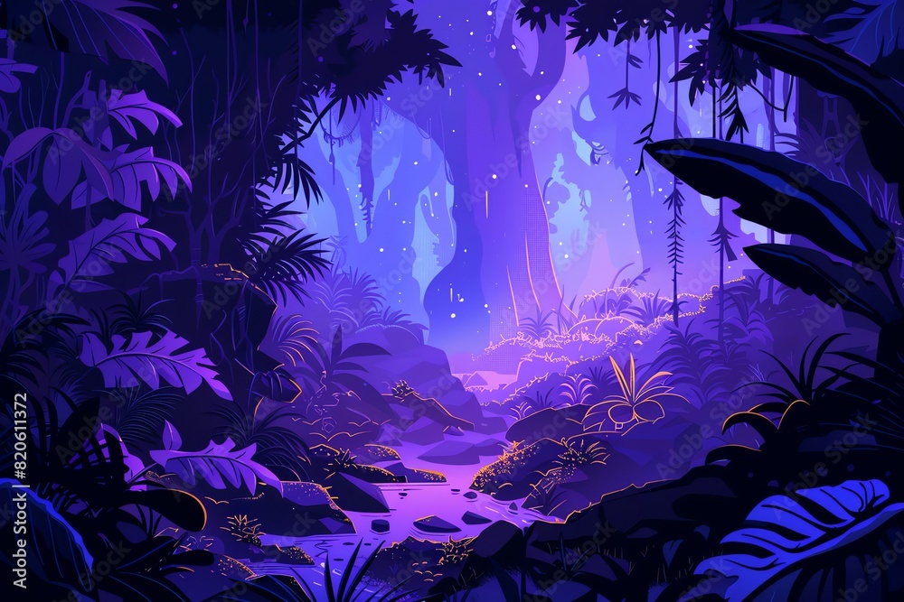 Fototapeta premium Mystical Forest Background