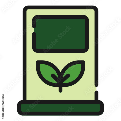 Biofuel Icon in Filled Line Style