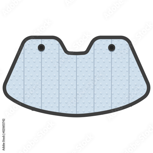 Windshield shade vector cartoon illustration isolated on a white background.
