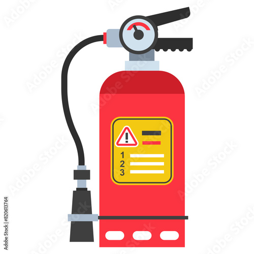 Fire suppressor vector cartoon illustration isolated on a white background.
