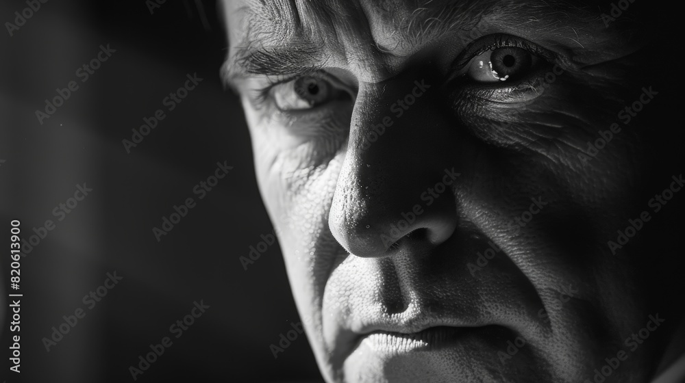 Black and white close-up of a businessman Black and white close-up of a businessman