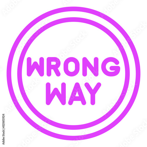 Wrong way Vector Icon Design Illustration