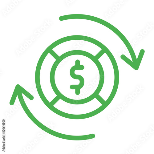 Money flow Vector Icon Design Illustration