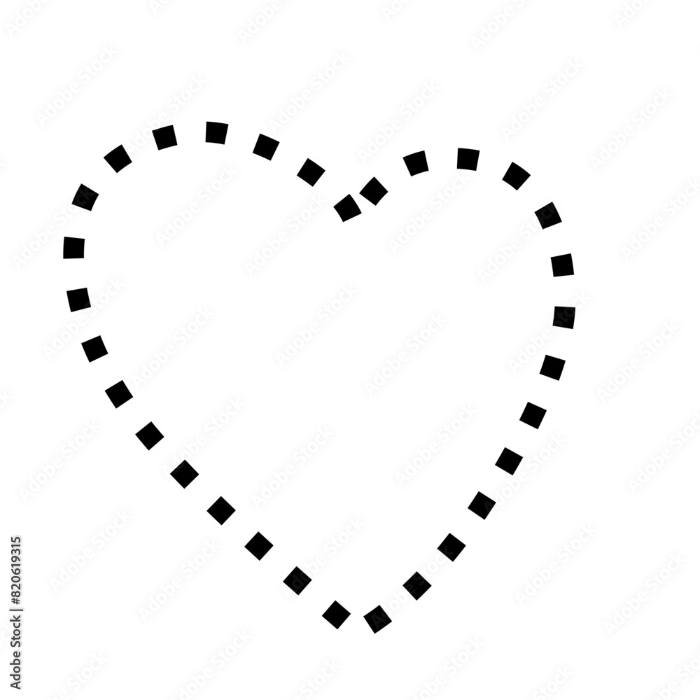 Dotted line heart