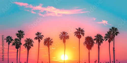 Palm Trees in California illustration