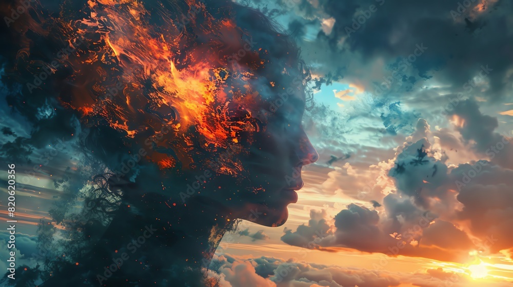 Crystalclear picture of anger and stress, person turning head in frustration towards the sky, visible signs of discomfort, unexpected decision reversal evident, Midjourney AI art Crystalclear picture of anger and stress, person turning head in frustration towards the sky, visible signs of discomfort, unexpected decision reversal evident, Midjourney AI art