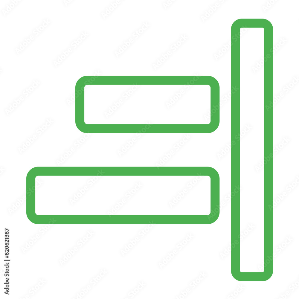 Right alignment Vector Icon Design Illustration Right alignment Vector Icon Design Illustration