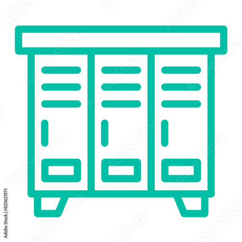 Locker Vector Icon Design Illustration