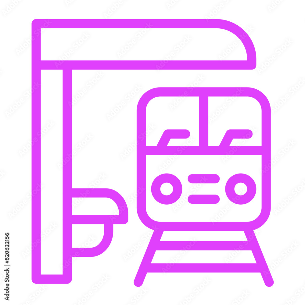 Train platform Vector Icon Design Illustration