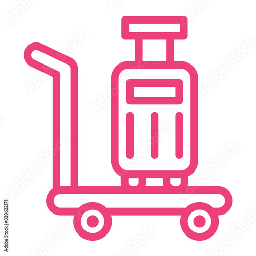 Luggage Vector Icon Design Illustration