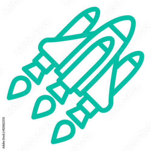 Space shuttle Vector Icon Design Illustration