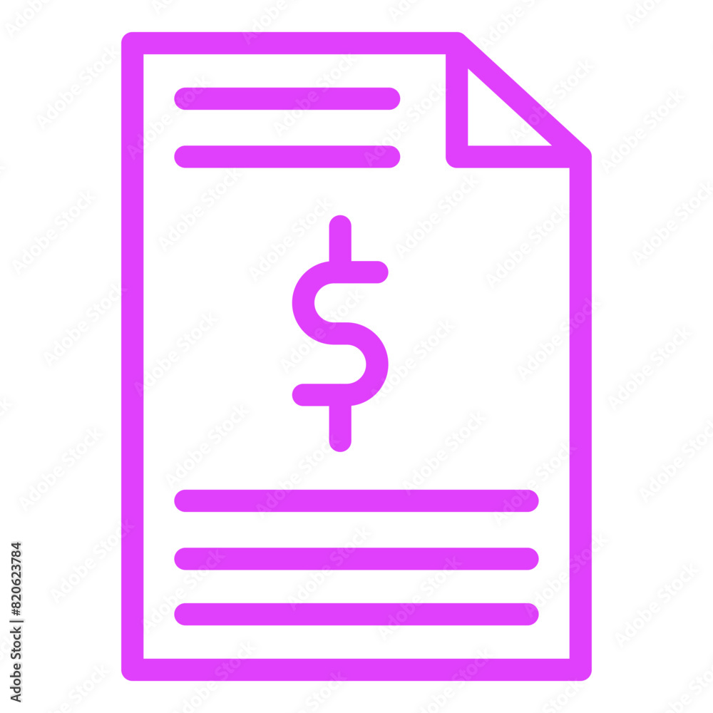 Invoice Vector Icon Design Illustration