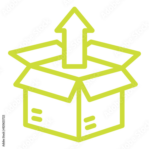 Unboxing Vector Icon Design Illustration