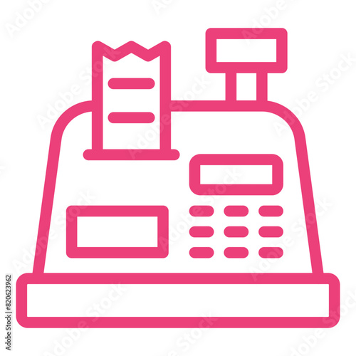 Cashier machine Vector Icon Design Illustration