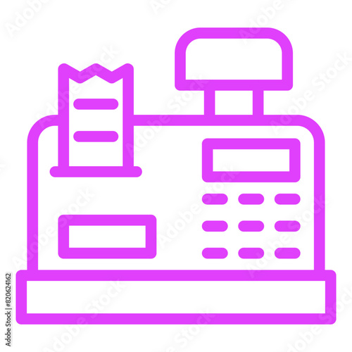 Cashier machine Vector Icon Design Illustration