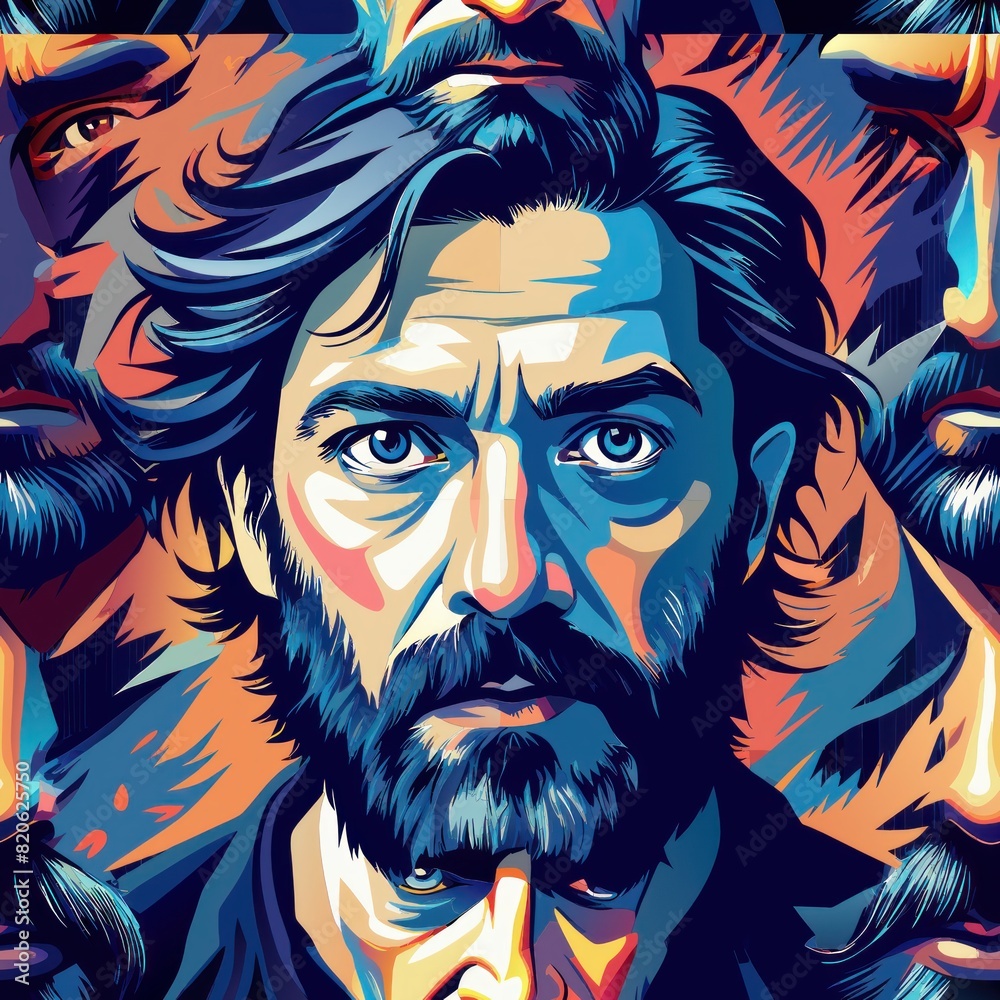 Seamless pattern of expressive and emotive brush strokes exploring the depths of human experience, Generative AI Seamless pattern of expressive and emotive brush strokes exploring the depths of human experience, Generative AI