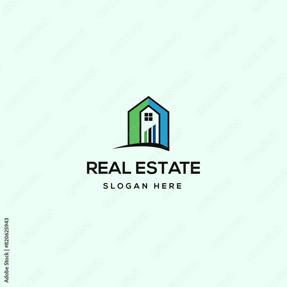 Fototapeta premium Real Estate Building Logo Design, vector logo template