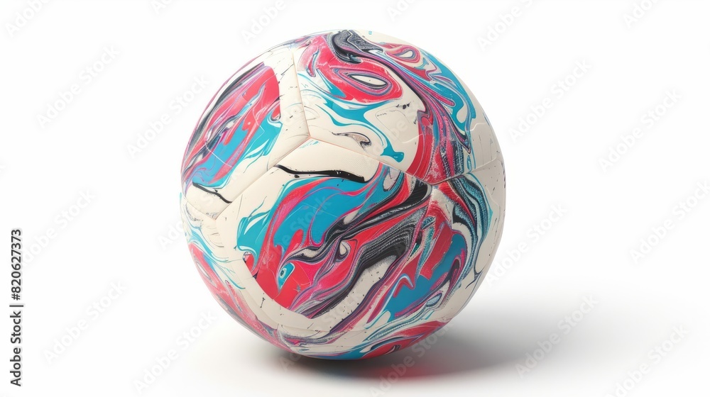 A photo-realistic soccer ball on a white background, Generative Ai A photo-realistic soccer ball on a white background, Generative Ai