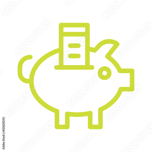 Piggy Bank Vector Icon Design Illustration