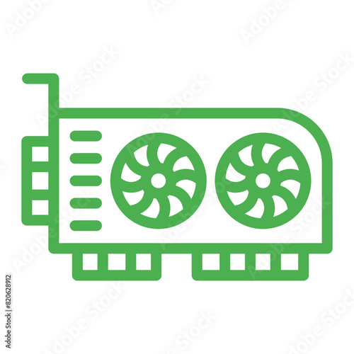 Graphic card Vector Icon Design Illustration