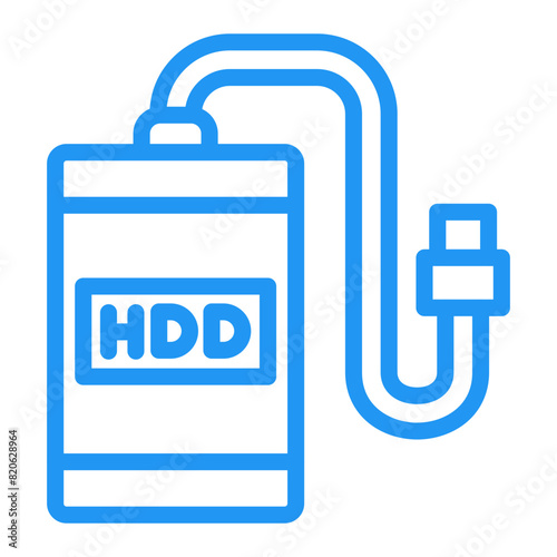 External hard drive Vector Icon Design Illustration