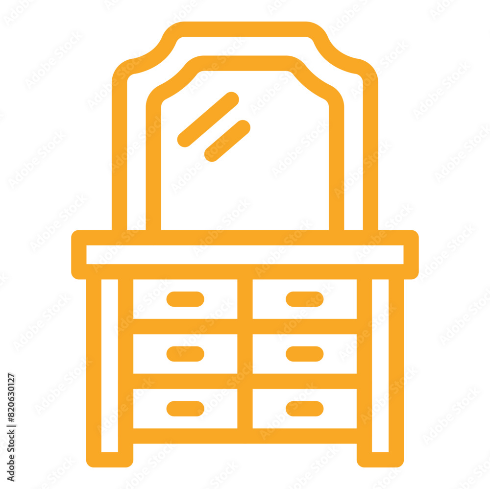 Dressing Table Vector Icon Design Illustration