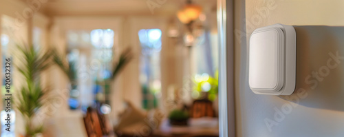 Carbon Monoxide Detector Installed in Cozy Living Space for Protection