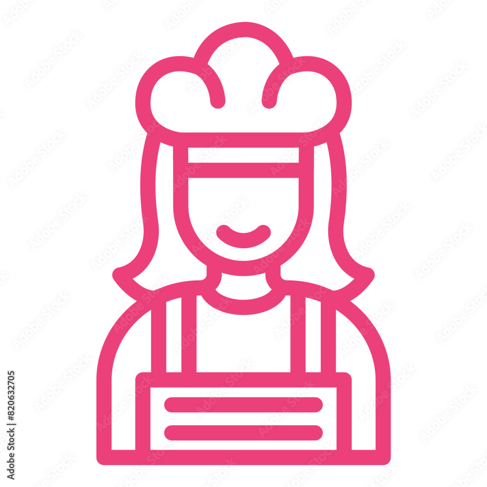 Female Chef Vector Icon Design Illustration Female Chef Vector Icon Design Illustration