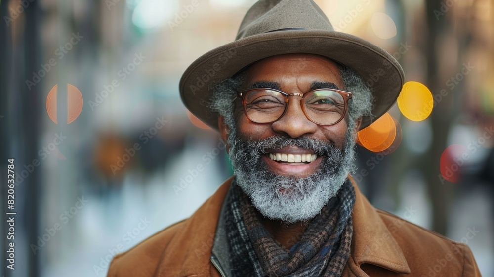 Portrait of a Stylish Senior African Man Smiling Portrait of a Stylish Senior African Man Smiling
