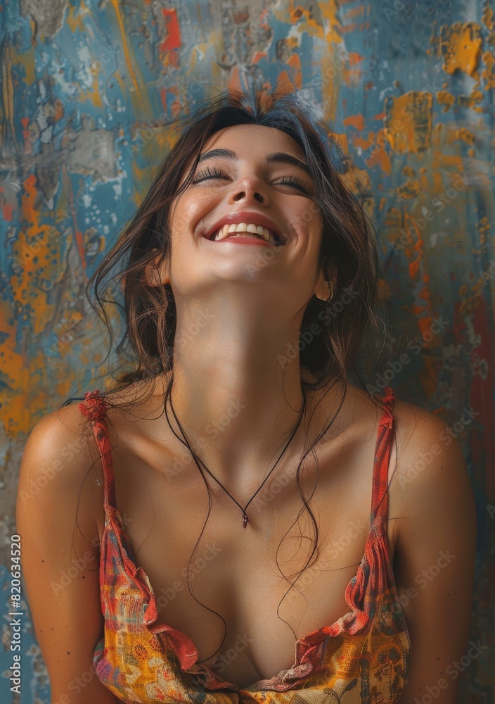 portrait of a young woman smiling portrait of a young woman smiling