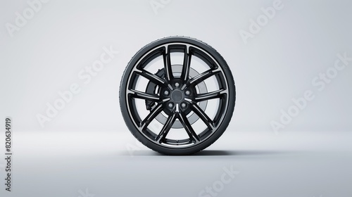 Showcase of 22Inch Sport Rims with Ample Space for Copy on plain background. copy space for text.