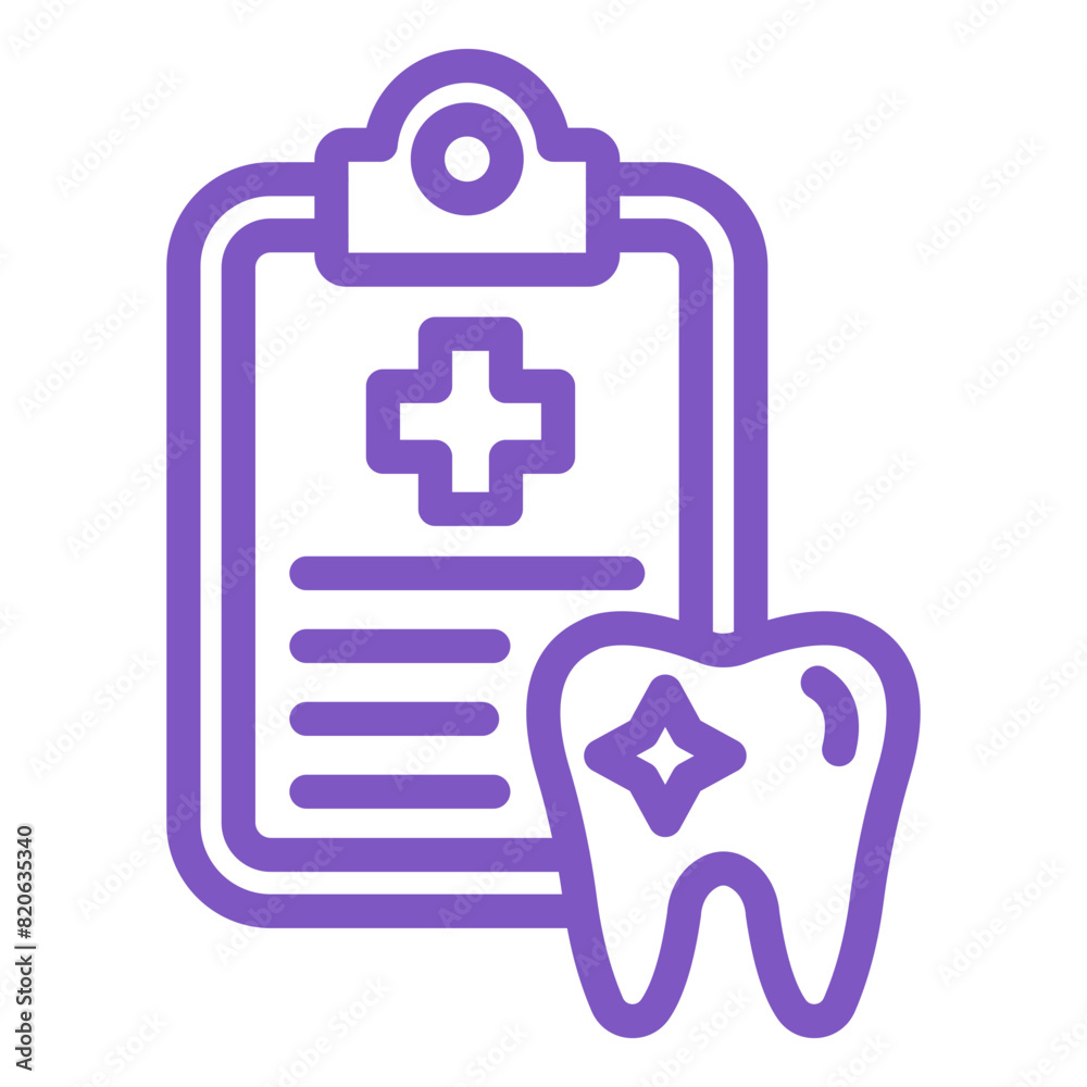Dental Record Vector Icon Design Illustration Dental Record Vector Icon Design Illustration