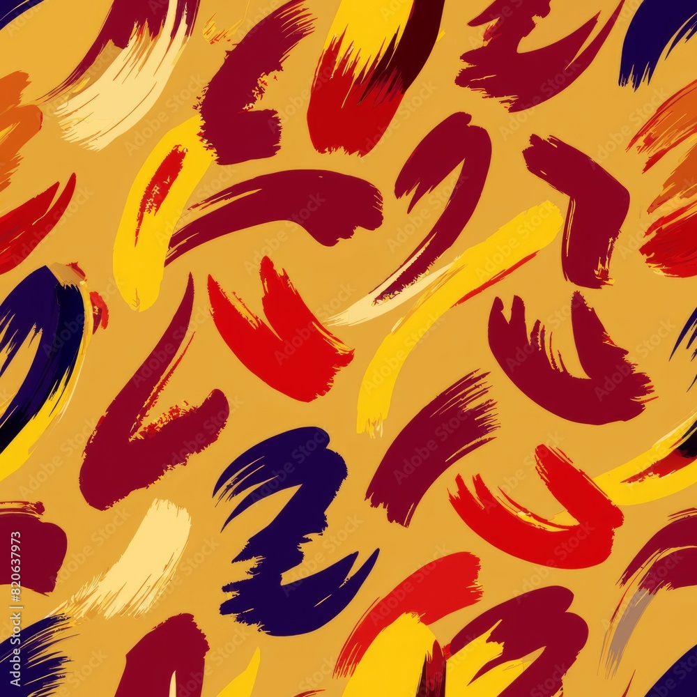 Seamless pattern of expressive calligraphic brush strokes conveying emotions and sentiments, Generative AI Seamless pattern of expressive calligraphic brush strokes conveying emotions and sentiments, Generative AI