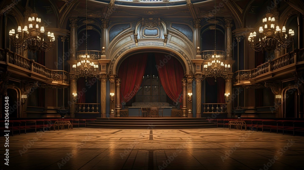 Obraz premium Interior of the church of the holy sepulchre. AI generated art illustration.