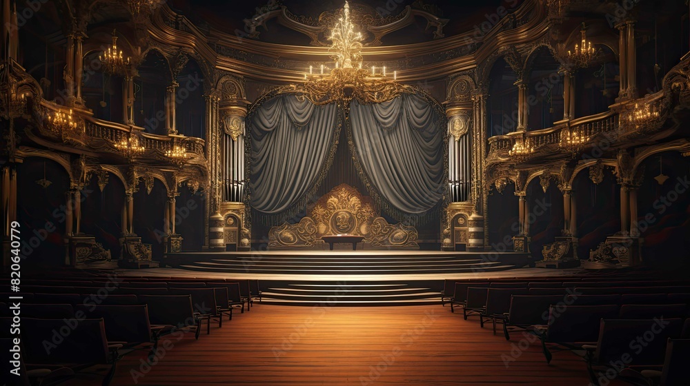 Obraz premium Interior of the church of the holy sepulchre. AI generated art illustration.