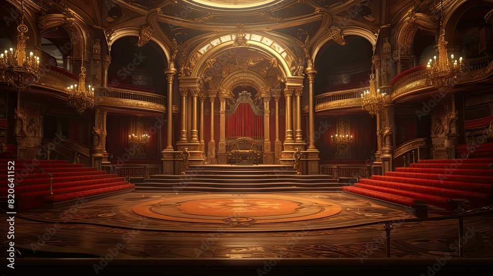 Obraz premium Interior of the church of the holy sepulchre. AI generated art illustration.