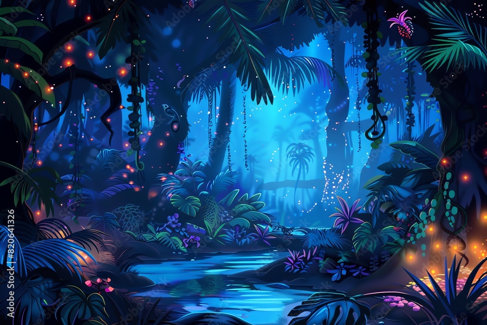 Fototapeta premium Jungle Fantasy scene