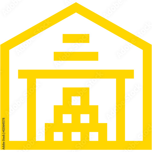 Stock Warehouse Vector Icon Design Illustration