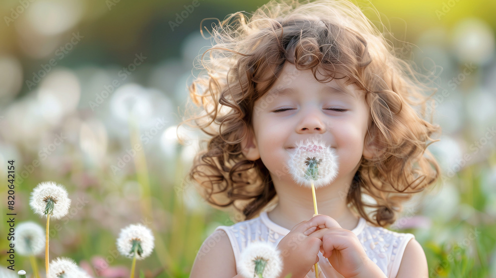 World map made from a collage of flower petals and leaves. cute little girl blowing dandelions in a sunny flower meadow . Summer seasonal outdoor activities for children. The child smiles and enjoys. World map made from a collage of flower petals and leaves. cute little girl blowing dandelions in a sunny flower meadow . Summer seasonal outdoor activities for children. The child smiles and enjoys.