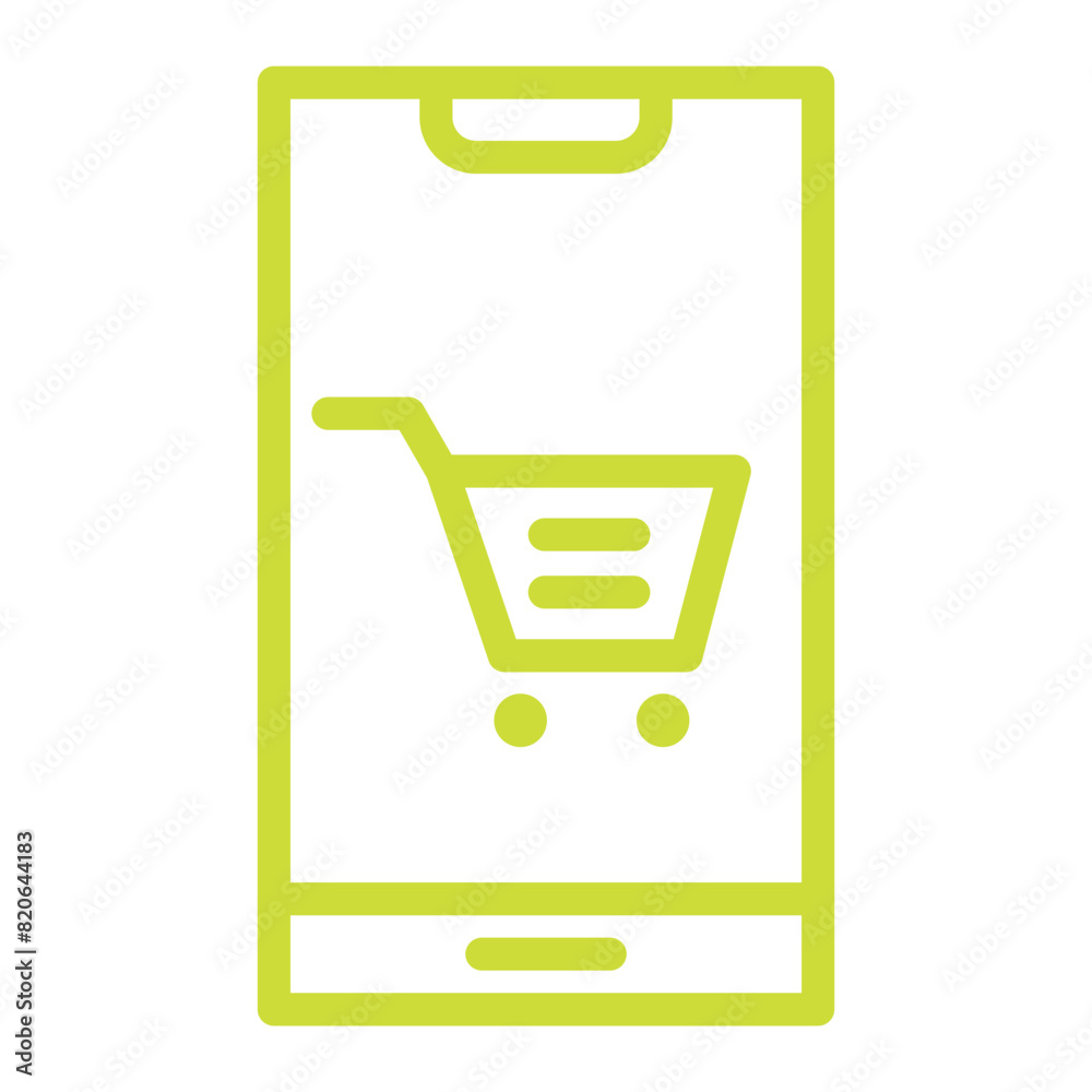 Mobile Shopping Vector Icon Design Illustration Mobile Shopping Vector Icon Design Illustration