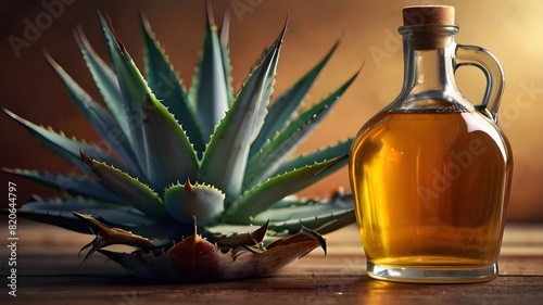 bottle of agave syrup photo