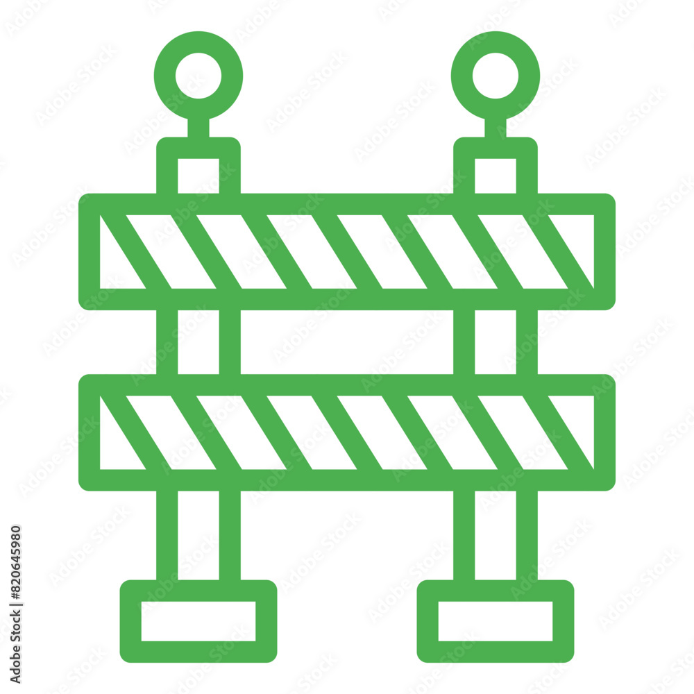 Road barrier Vector Icon Design Illustration Road barrier Vector Icon Design Illustration