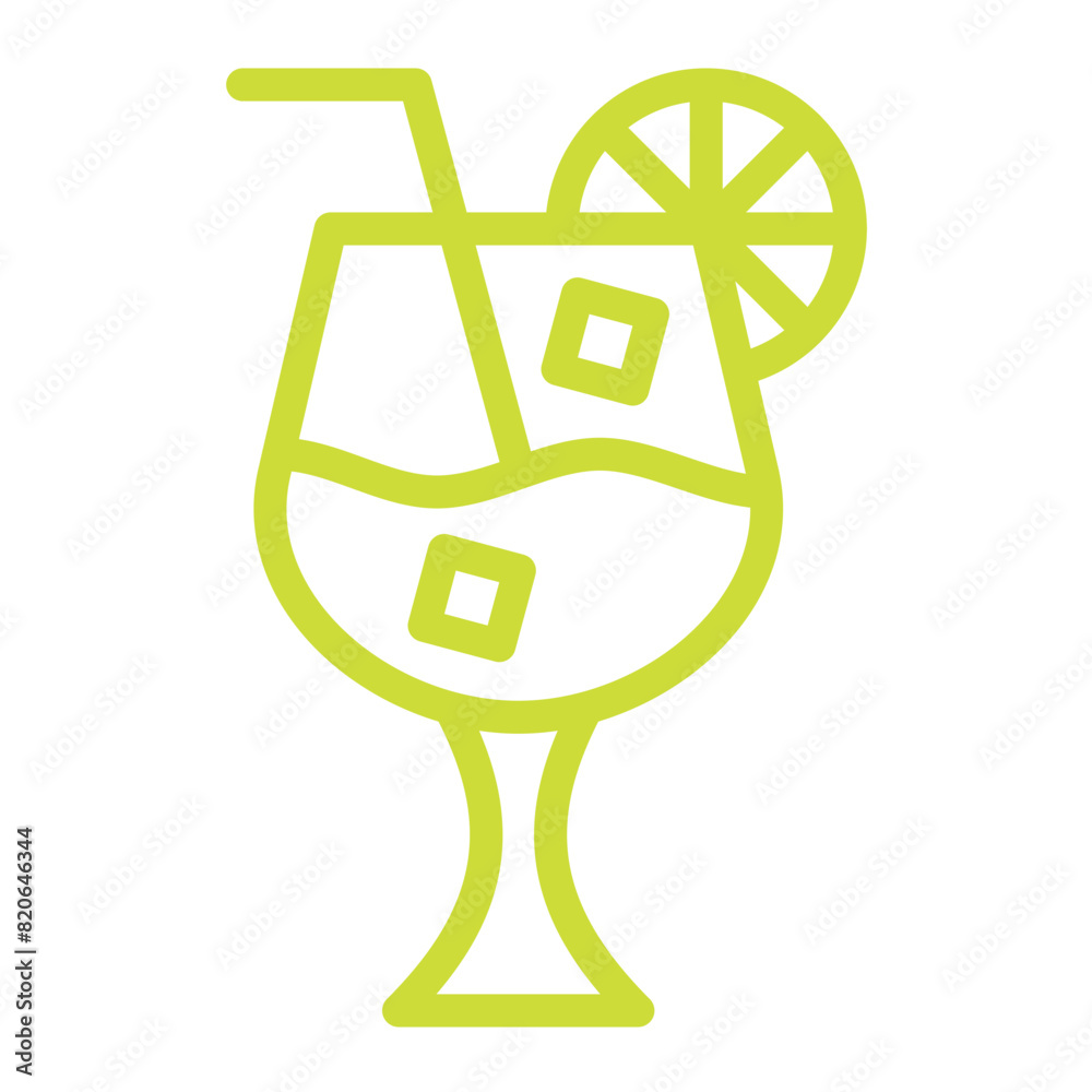 Cocktail Vector Icon Design Illustration Cocktail Vector Icon Design Illustration