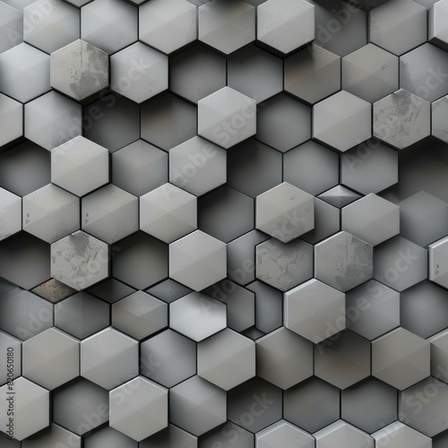 gray honeycomb seamless pattern