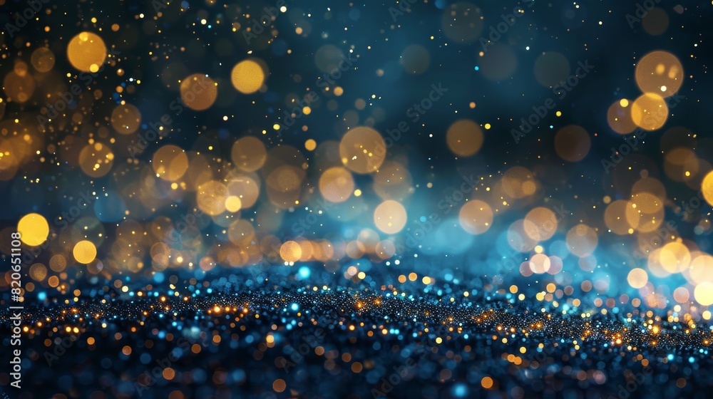 The image is a colorful and vibrant display of light and color, with a blue The image is a colorful and vibrant display of light and color, with a blue