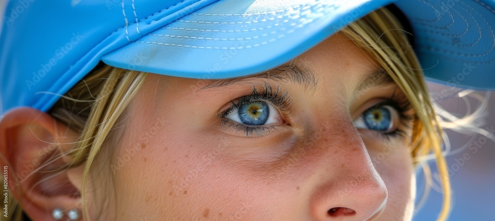 Intense focus player s determined eyes during serve in summer olympic games sport Intense focus player s determined eyes during serve in summer olympic games sport