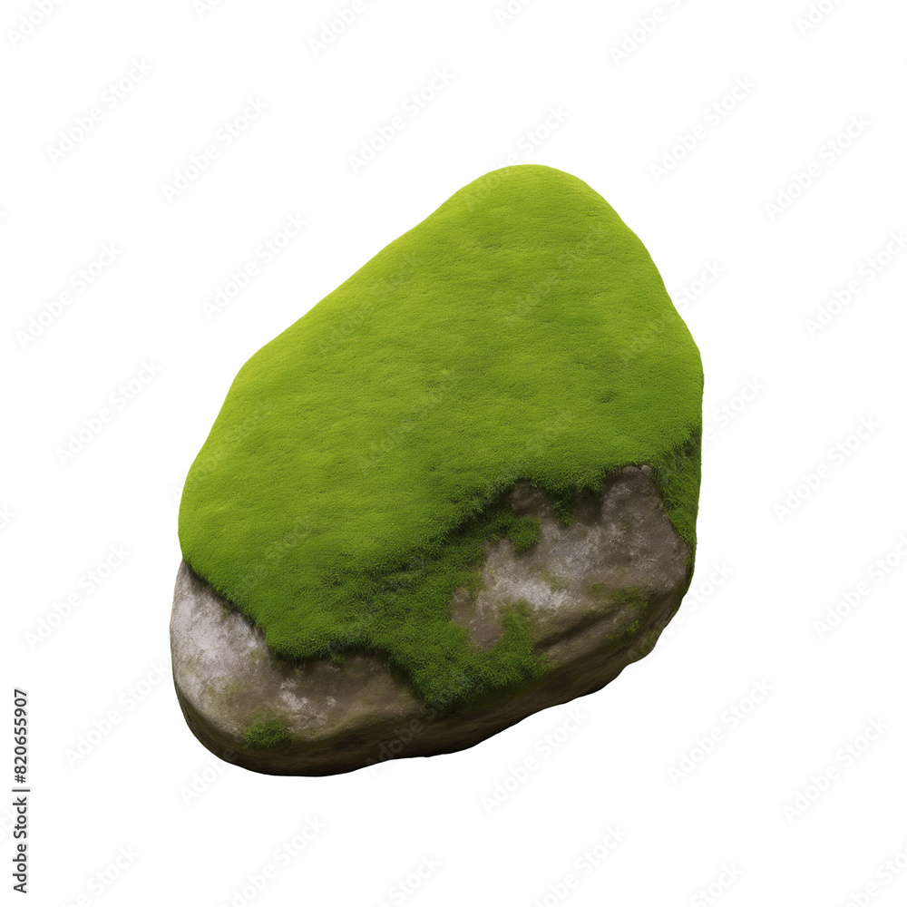 moss-covered rocks in natural settings, cut out moss-covered rocks in natural settings, cut out